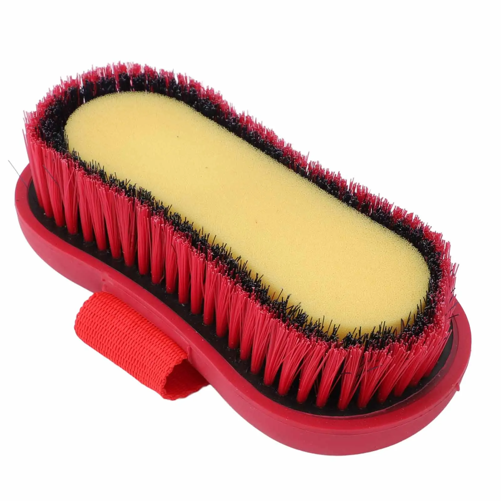 Paardenborstel Anti Slip Zachte borstelharen Paardenlichaam Scrub Spons voor het reinigen, wassen en baden van paarden (willekeurige kleur)