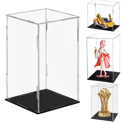 Vitrina de acrílico transparente para colección, vitrina para coleccionar figuras de acción, juguetes, modelo, caja de almacenamiento de muñecas, soporte