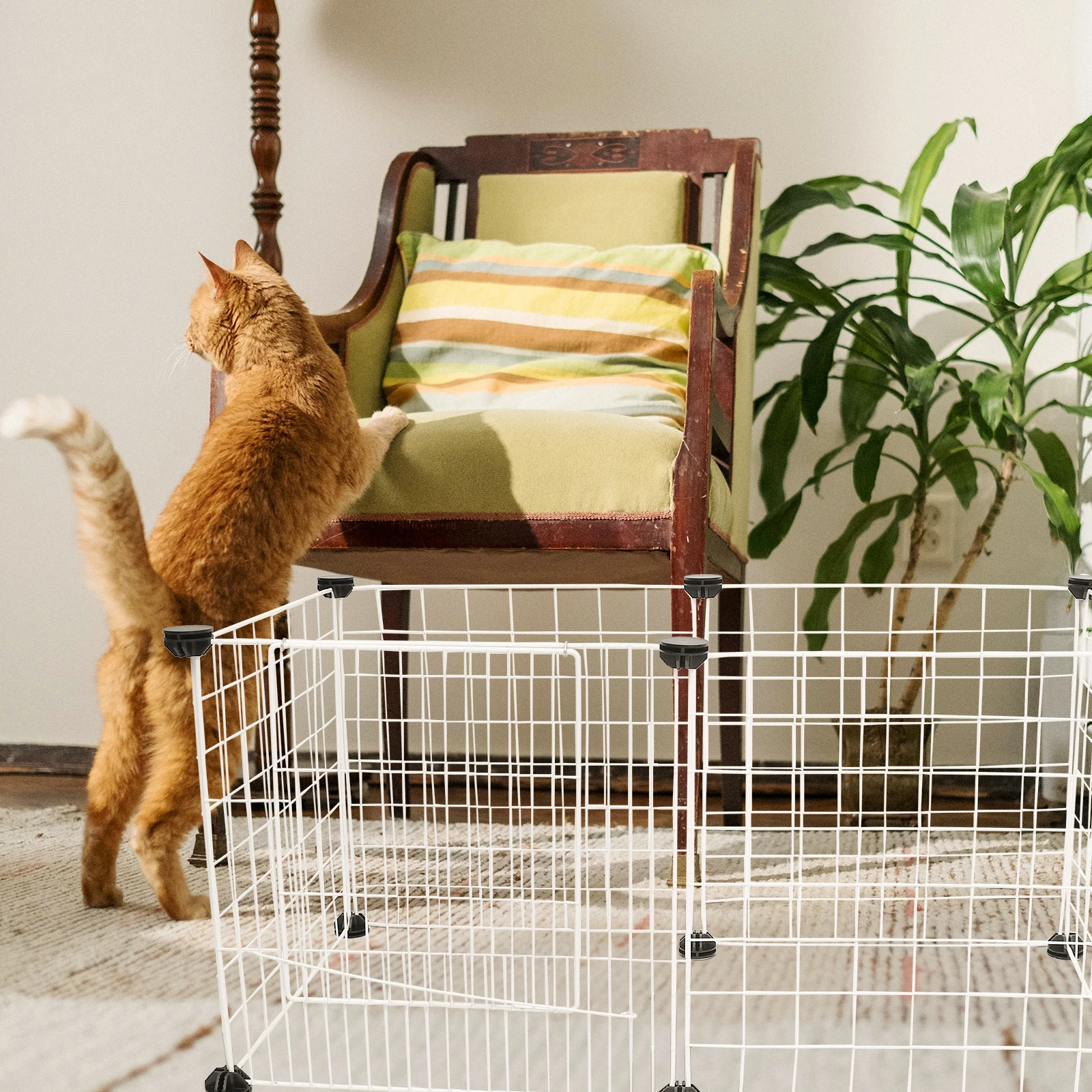 

Pet Fence Dog Cage Metal Iron Wire Kennel Cat Household Supplies Stitching Crate