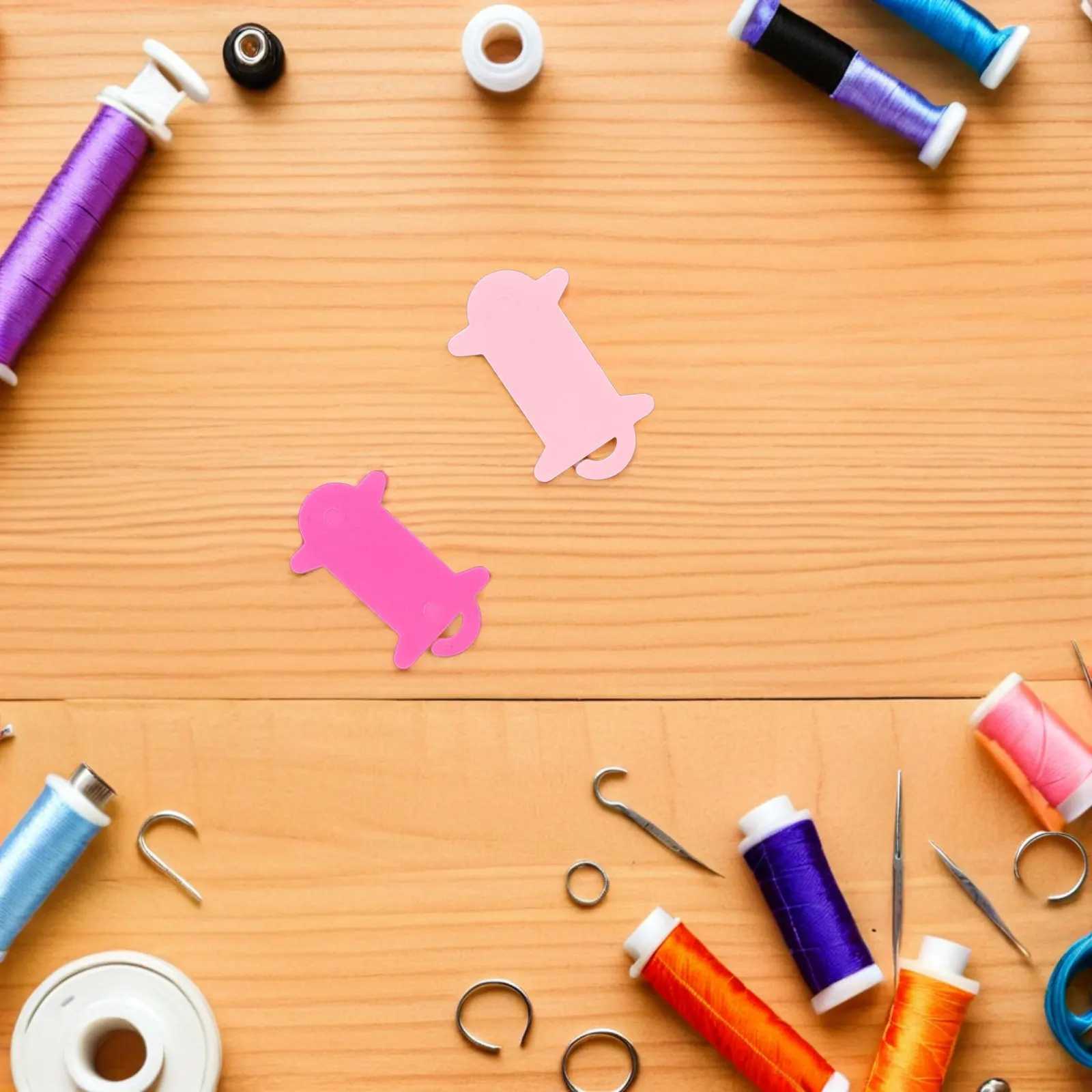 

100Pcs Lightweight Plastic Yarn Winder Board Thread Organizer Bobbin Storage for Knitting Crochet Sewing DIY Craft Projects