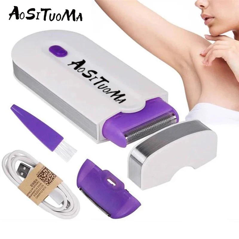 Painless Hair Removal with Silky Smooth Eraser - Flawless Touch Facial Hair Remover for Any Part of the Body