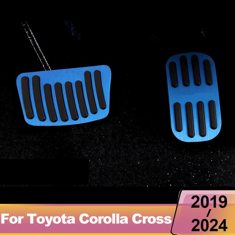 For Toyota Corolla Cross XG10 2021-2023 2024 Car Accelerator Pedal Brake Pedals Pad Non-Slip Cover Case Protector Accessories