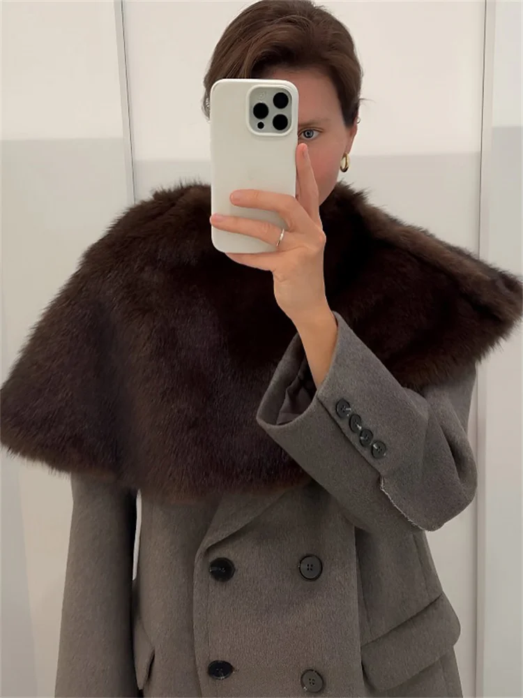 Tossy Elegant Female Fur Feather Maxi Skirt Outfits Luxury Loose Patchwork Fashion Cover up Top And Long Skirt Women's Sets New