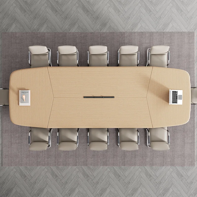 

Высококачественный конференц-стол, простой современный большой конференц-зал, комбинация офисных стульев