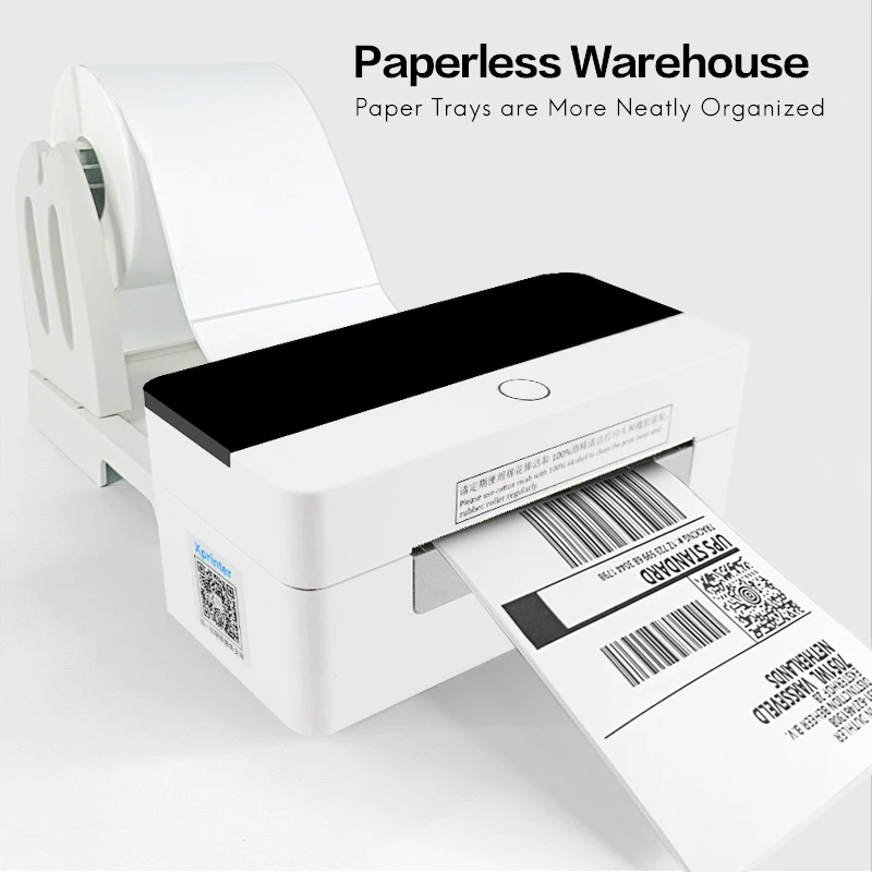 

Xprinter 4x6 Thermal Shipping Label Printer Desktop Barcode with Holder for Small Business & Shipping Packages Mac OS/Windows