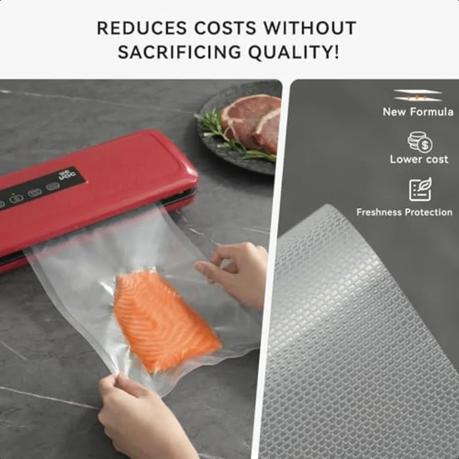 [2024 Q4] 11 × 16 أكياس سد الفراغات 100 قطعة مثالية لتخزين المواد الغذائية Sous Vide وإعداد الوجبات يحافظ على الطعام طازجًا ومغذيات Weva