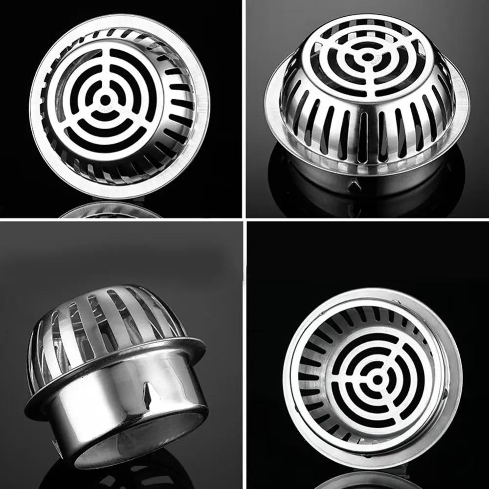 Stainless Steel Floor Drain Strainer Anti-Clog Round Shape Floor Drain Filter Large Displacement Convex Filter Screen Cover