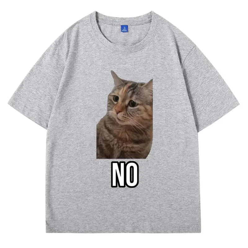 Talking Cat Meme Pattern T-shirt Women's Fashion T-shirt Casual Short Sleeve T-shirt Women's StreetWear