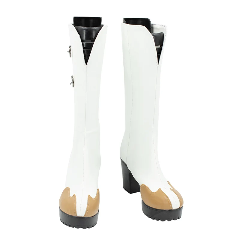 Roxy-Chaussures montantes en cuir PU pour femmes, chaussures de magicien, accessoires de cosplay personnalisés, anime féminin, Halloween, même