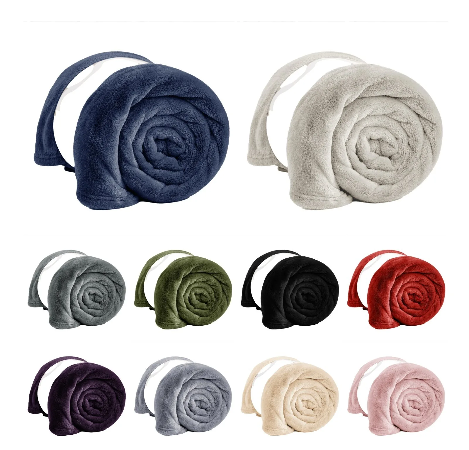 

Soft Fuzzy Fleece Throw Blanket Luxury Flannel Sofa Bed Lap Blanket Super Cozy Comfy for All Seasons