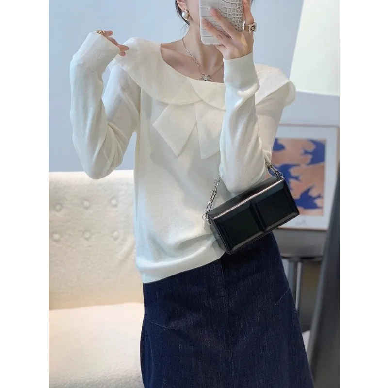 

Осень 2025 г., новый нишевый дизайн, сетчатая сращивание, темперамент, универсальная тонкая трикотажная нижняя рубашка