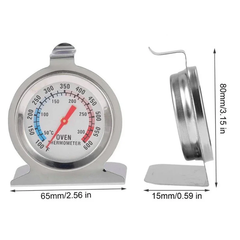 Durable Stainless Steel Safe Oven Thermometer 50 300°C Mini Dial Stand Up Temperature Gauge Food Meat Kitchen Tool image 3