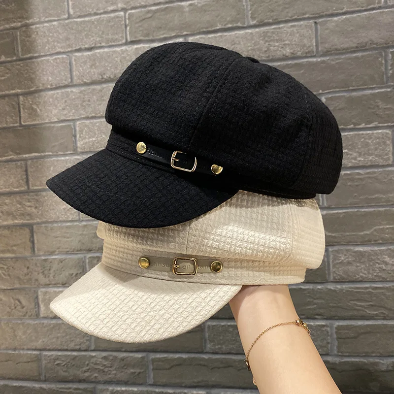 

Beret Hat Women Luxury Designer Retro Boinas Berets Caps for Women Hats Bonnets Hats for Women Octagonal Newsboy Hat