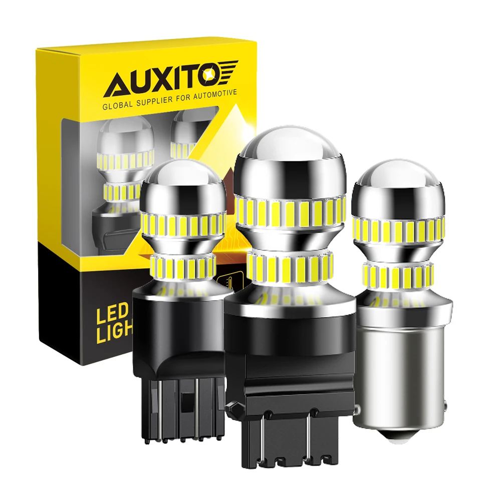 AUXITO 2x T20 LED Canbus W21/5W 7443 7440 DRL Reverse Light 1157 P21/5W 3157 Car LEDs Bulb 1156 BA15S P21W LED Turn Singal Light