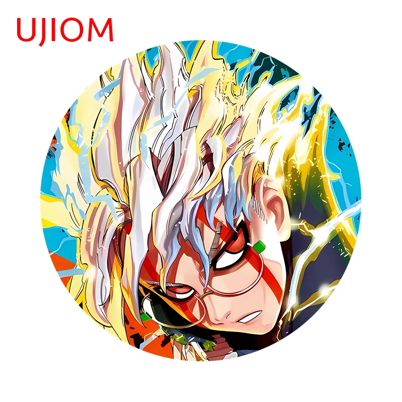 UJIOM Cool Anime Okarun Head Design Wall Stickers Interesting Game Room Computer Case Decals Amusing Personality Wallpapers