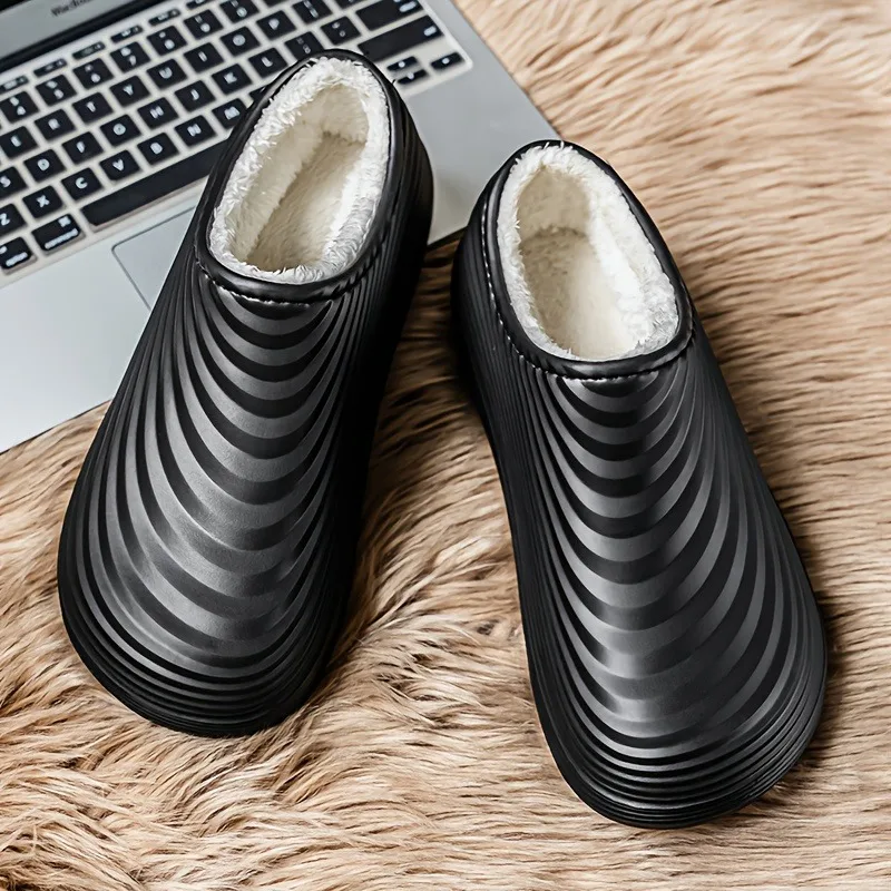 Zapatillas de algodón de moda, zapatos de trabajo impermeables y antideslizantes para hombre, zapatos casuales simples resistentes al desgaste y versátiles