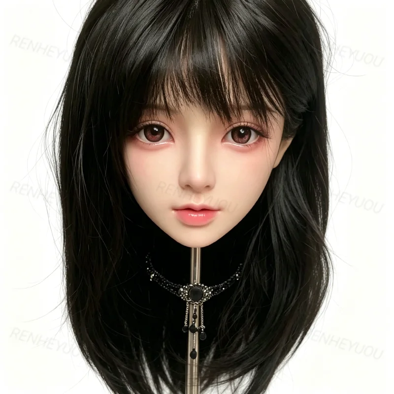 

Real silicone head 1:1 head model with real touch and makeup can be customized with M16 interface for collecting head models