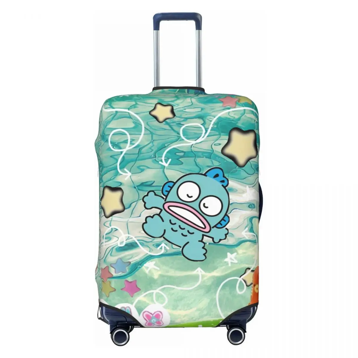 

Custom Cute Hangyodon Suitcase Cover Holiday Practical Luggage Case Travel Protector