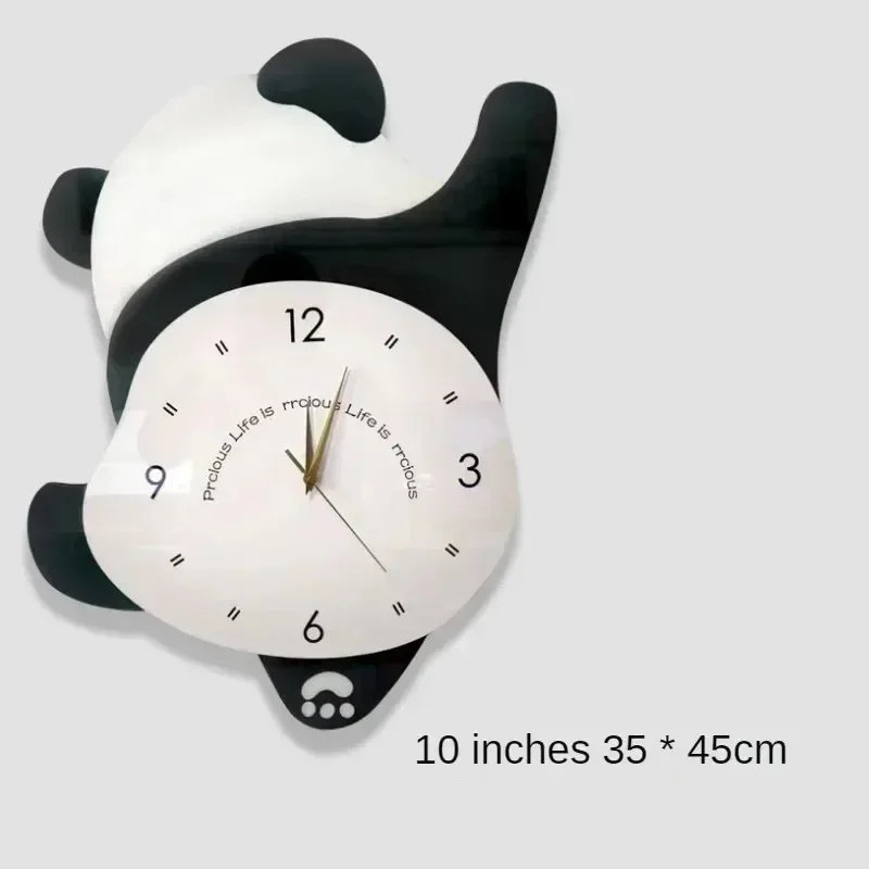 Imagem -03 - Panda Pendurado Relógio de Parede para Decoração Bonito Pendurado Mesa Relógio Desenhos Animados