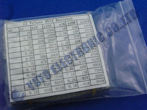 Free Shipping One Lot 2512 1W SMD SMT Chip Resistor Assortment Kit 73 Value Total 1460 Pcs