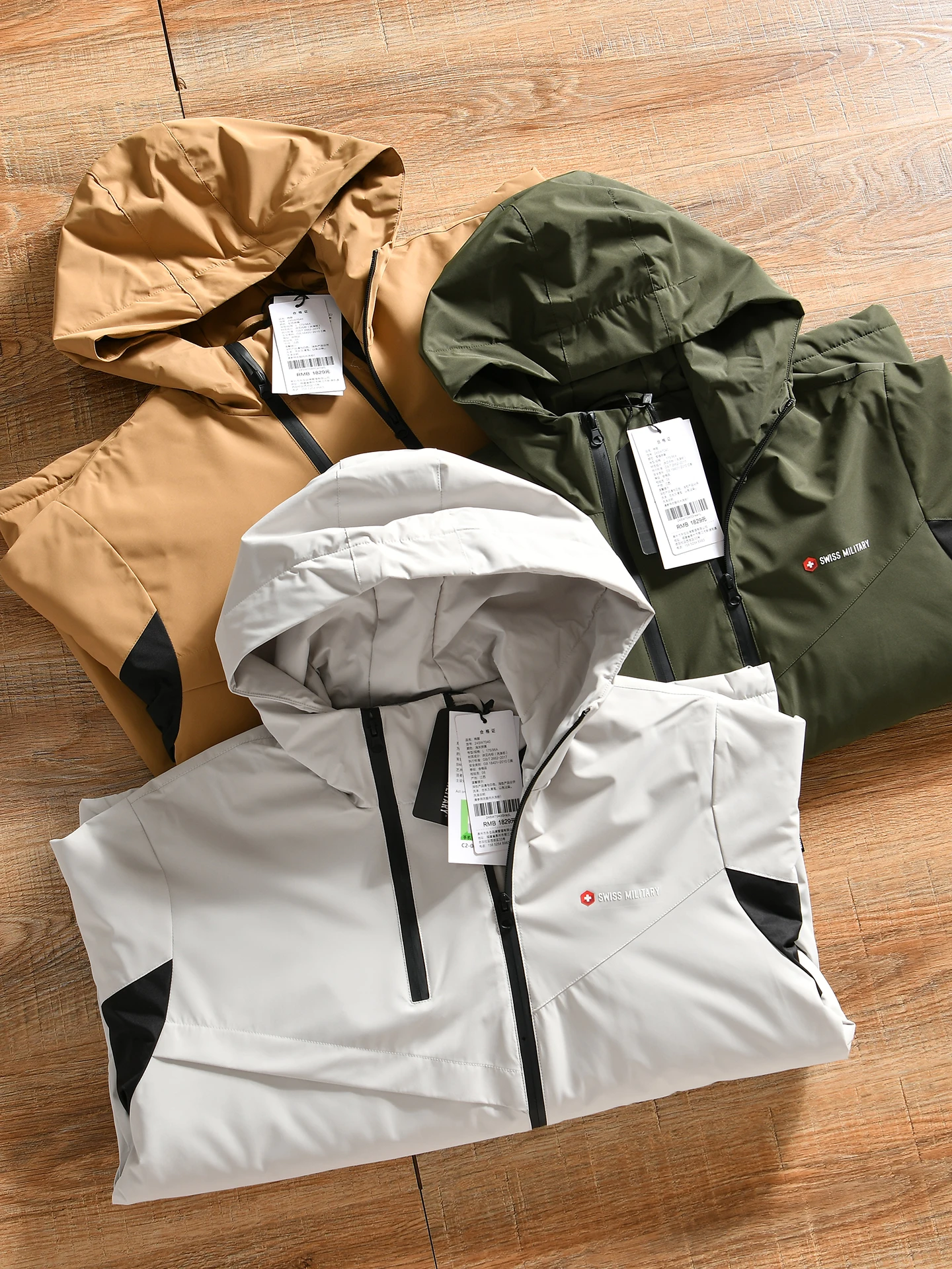 Men's Outdoor Windproof Waterproof Cotton-Padded Jacket Autumn Winter Hiking Climbing Coat Standard Fit Polyester Nylon Compo...