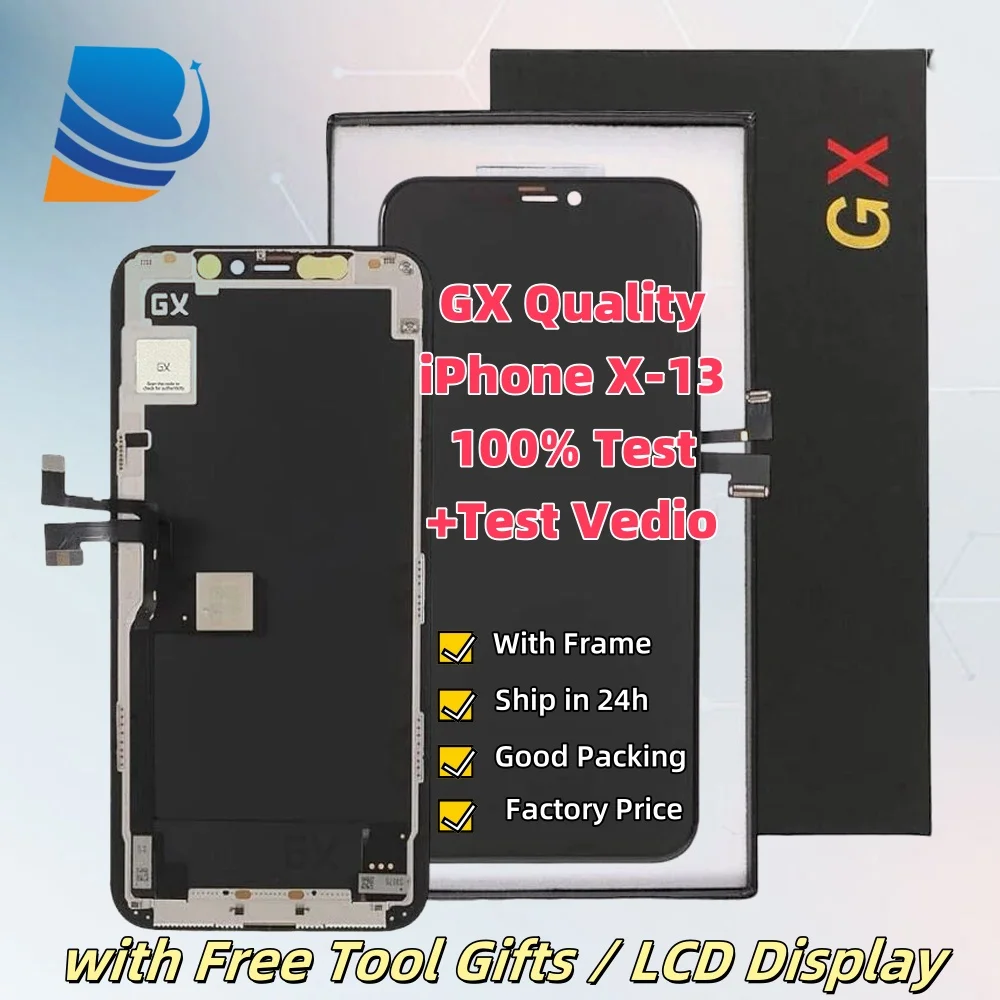 

GX 100% AMOLED для iPhone XS Дисплей XSMAX XR 11 OLED GX Жесткий OLED для iPhone X ЖК-экран Дигитайзер в сборе Запасные части