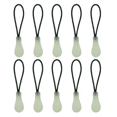 발광 지퍼 풀 풀러 엔드 핏 로프 태그 고정 장치, 지퍼 코드 탭 교체 클립, 깨진 버클 백, 여행 가방, 텐트 백팩, 10 개