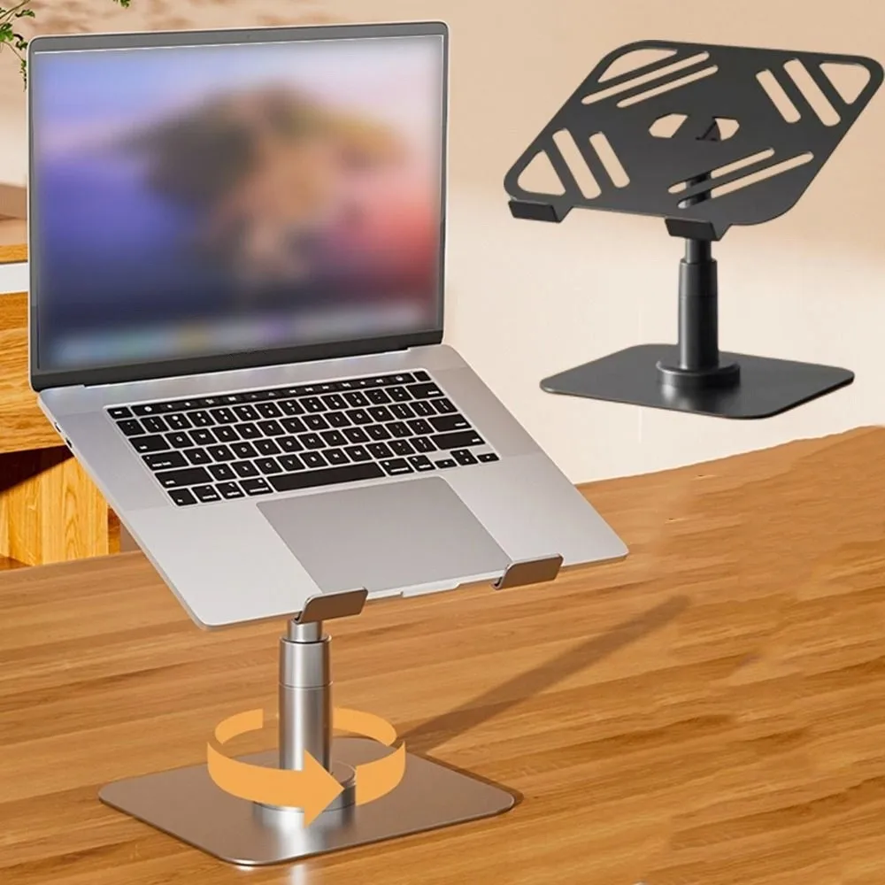 

Регулируемая по высоте вращающаяся подставка для ноутбука Вентилируемая конструкция Полая регулируемая подставка для планшета Большая несущая нагрузка Обзор комфорта