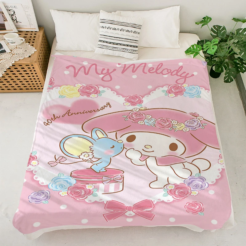 Anime Sofa Blanket S-Kuromis Double Bed Blankets for Winter Microfiber Bedding Fluffy Soft Blankets King Blanket Warm Blanket