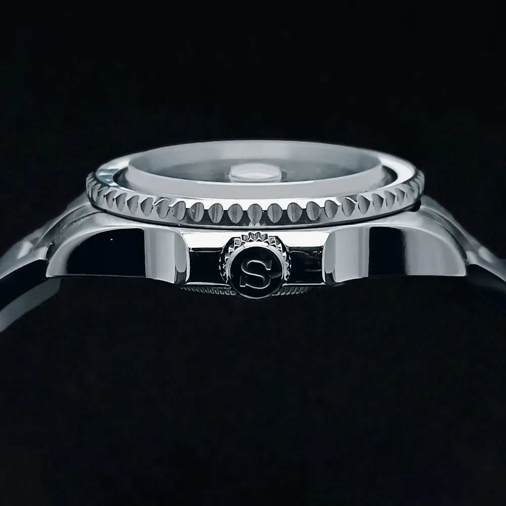 40.5MM Sapphire glass GMT Bidirectional Rotation No bezel watch case fit NH34/35/36 Movement Fit 28.5mm Dial Accessories Parts