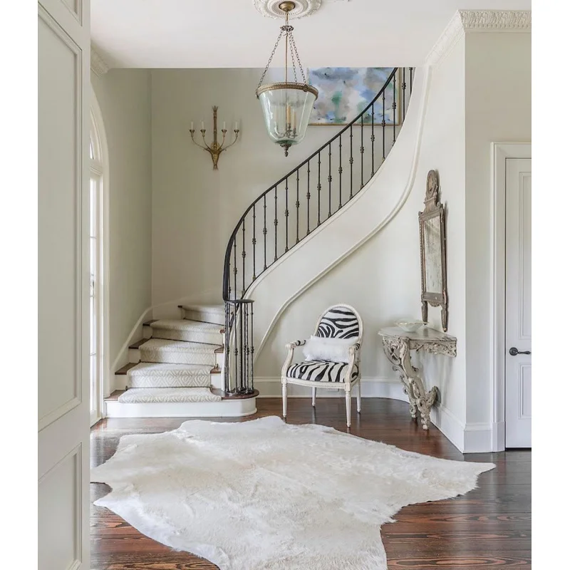 custom.CBMmart Curved Staircase Indoor Staircase Wood Metal Tread House Hotel Luxury Simple Design