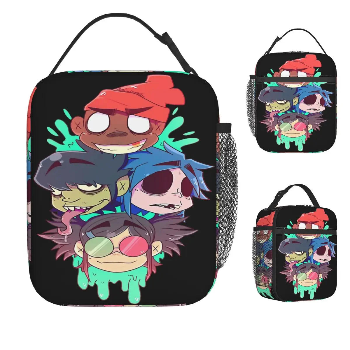 

Музыкальная группа Cinco De Mayo Gorillazs, панк-рок, сумка для обеда с принтом, ретро-бокс для обеда для женщин, дорожная сумка-холодильник, термосумка-тоут