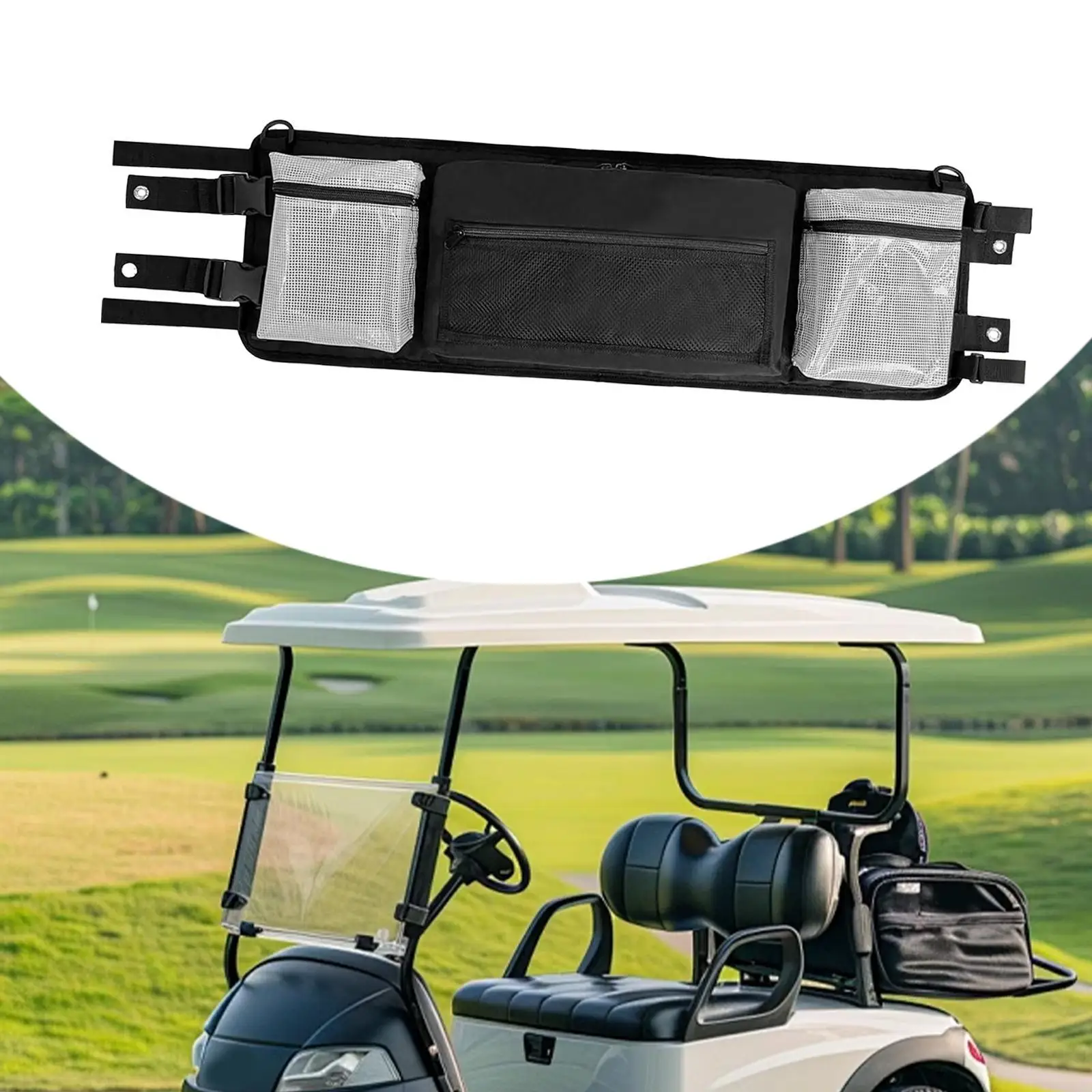 Sac d'évaluation pour chariot de golf, sac de rangement au plafond pour chariot de golf, chariot de golf Oxford grill