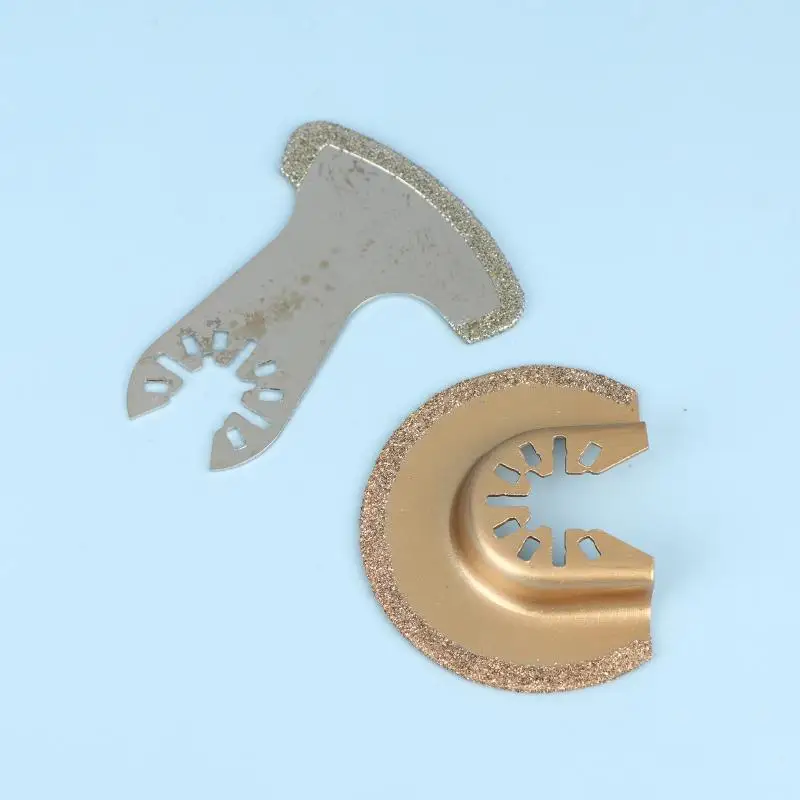 1/2Pcs Oscillating Saw Blades Sickle-shaped/Semi-circular For Rough Sanding Fillers Tile Ceramics Electric Tool Accessories