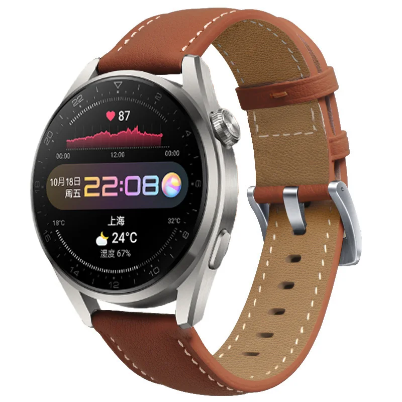 Cinturino in pelle da 22mm per Huawei Watch GT3 GT2 cinturino da polso con cinturino da 46mm per Huawei GT 3 2 Gt2 pro 46mm Runner bracciale cintura Correa
