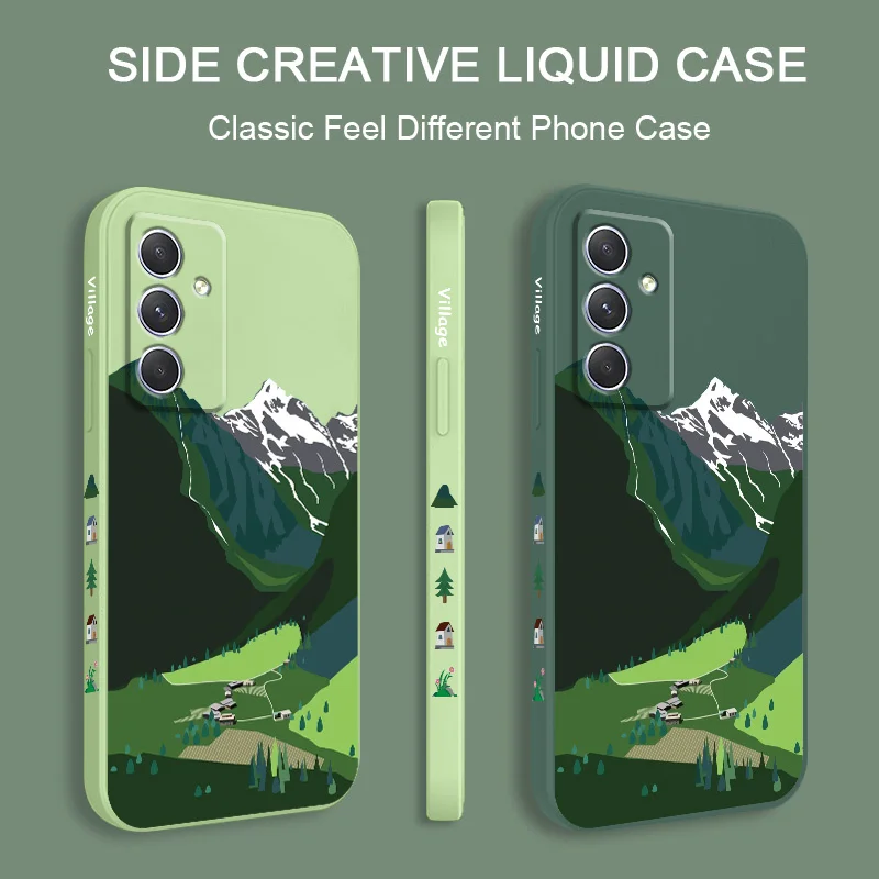 Alpine Fields Case For Samsung A54 A34 A24 A14 A04 A04E A73 A53 A33 A23 A13 A03 A72 A52 A52S A32 A22 A12 A71 A51 A21 S 4G 5G