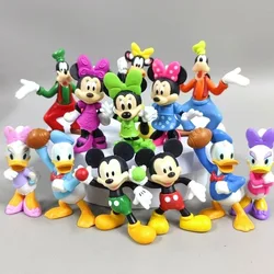 Disney Mickey Mouse Minnie Donald Duck Daisy Goofy Figures Birthday Party Cake Decoration PVC Anime Figures Kids Toys