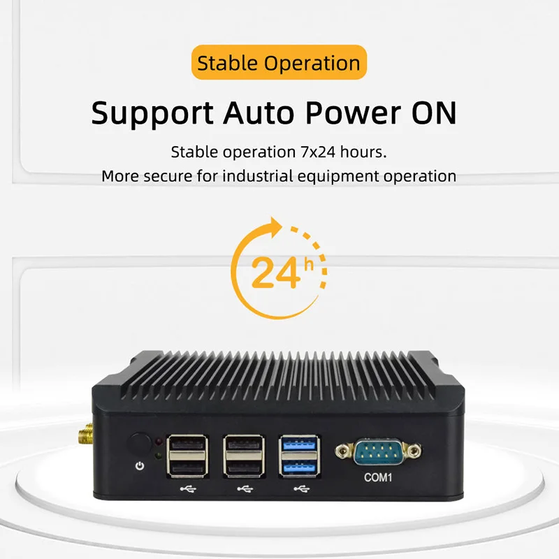 TexHoo Mini PC, Intel Celeron N2940, 4GB/8GB DDR3, 256GB SSD, Win 10 Portable PC, WiFi, BT, 2COM+2LAN ITX Service/Industria Host
