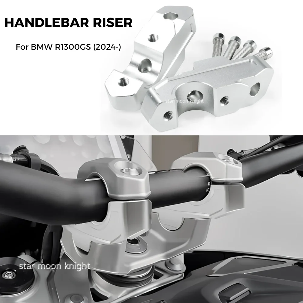 Für BMW R 1300 GS R1300GS 2024- Lenkererhöhung Motorradzubehör Lenker CNC Aluminium Erhöhungshalterung