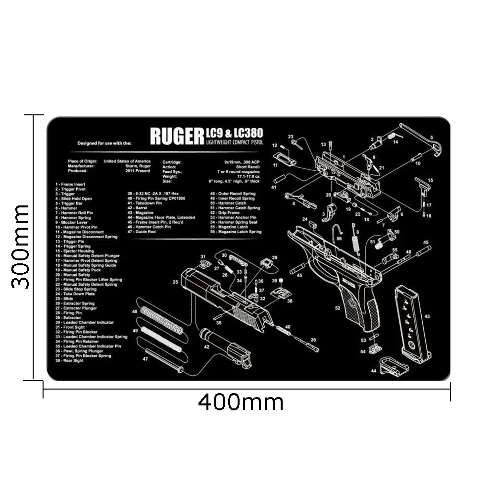 CZ 75 Gen4 Glock Gun Cleaning Mat Kits Parts Diagram and Instructions  Mat Mouse Pad Walther PPQ HK P2000 SIG p365