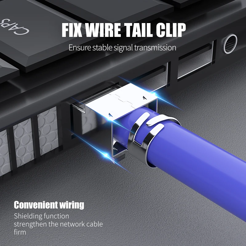 10PCS/lot RJ45 Connector Network Cable Connector Cat8 Cat7 RJ45 Plug Shielded FTP 8P8C Network Crimp Connectors 1.45mm