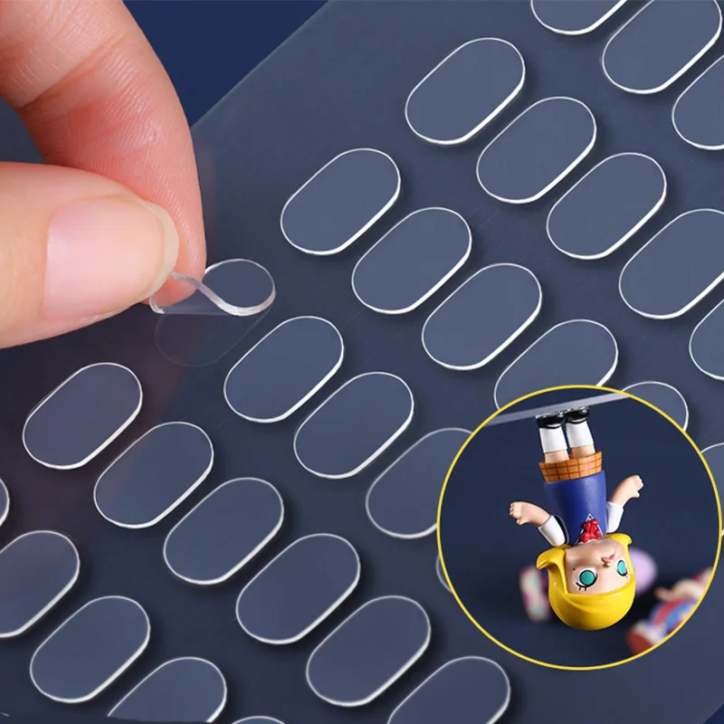 300Pcs Transparent Double-sided Adhesive Pad with No Trace and Anti-slip Property for Attaching Small Figurines To Display Boxes