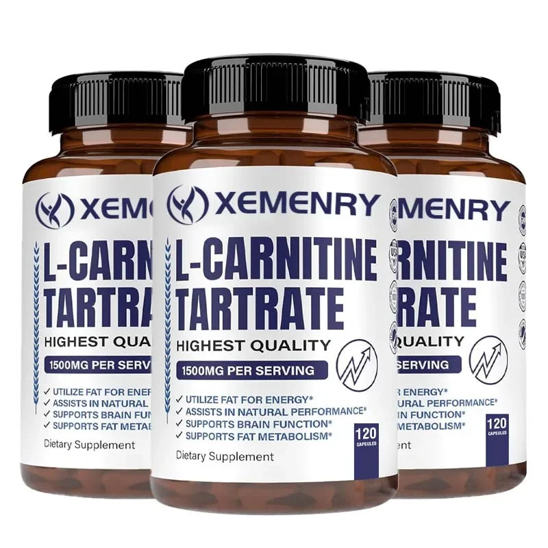 L-Carnitine Capsules - Supports Memory, Concentration, Fat Metabolism, Energy, Metabolism, Brain Health for Men and Women