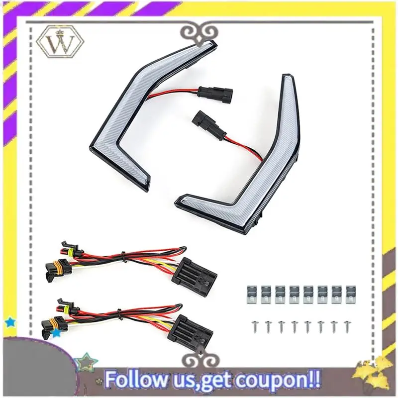 

ABXV-2PCS LED Daytime Running Lights Replacement High Quality For Kawasaki Teryx KRX 1000 2020 2021 2022