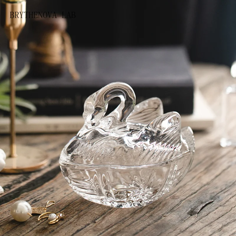 Glass Storage Jar Animal Sculpture Desktop Decoration Toothpick Sugar Holder Bowl and Salt Bowlhome Decoration Desktop Ornaments