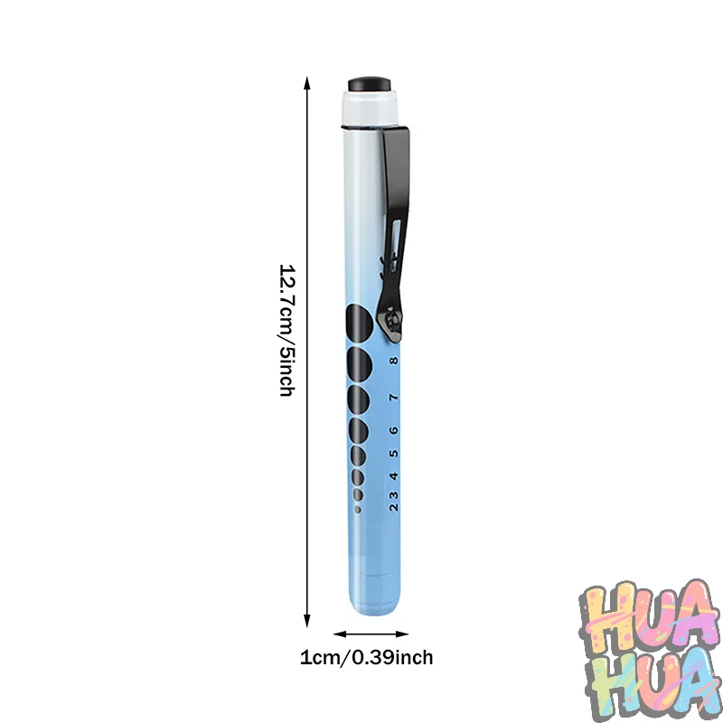 YYYYY قابلة لإعادة الاستخدام LED الطبية Penlight مصباح يدوي مع مقياس التلميذ جيب كليب القلم ضوء الشعلة مصباح للممرضات الأطباء القراءة العمل #6