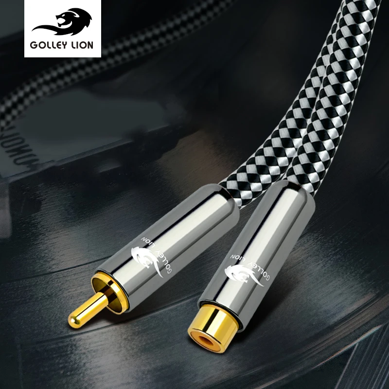 RCA Male to Female Audio Extension Cable for Sub-woofer Audio System 1M 1.5M 2M 3M 5M 10M 15M Premium Shielding Cable