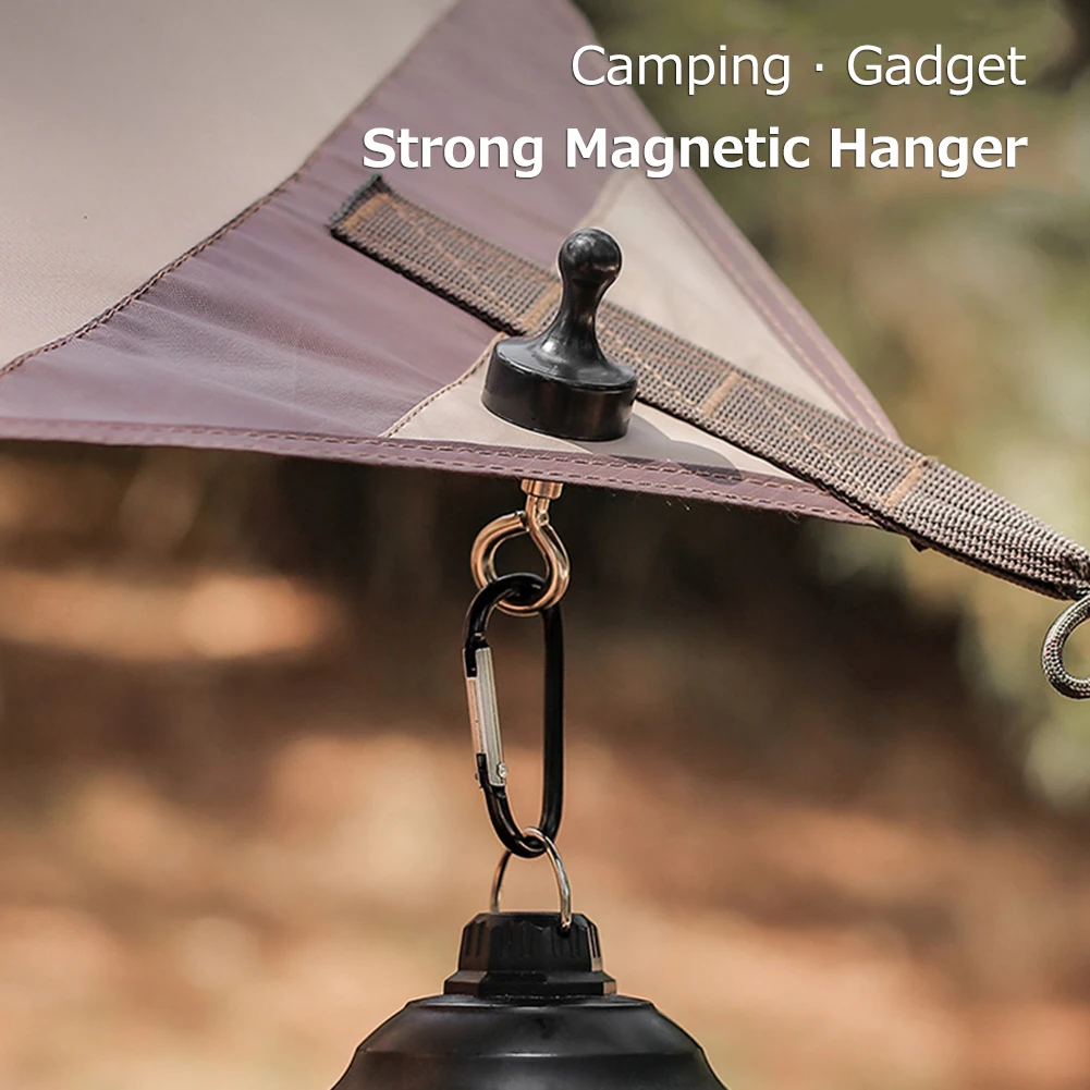 Strong Magnet Hooks Pulling Force Magnetic Lanyard Clip D Shape Multipurpose for Hiking Camping Climbing Picnic