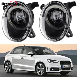 2 Pcs 30W Car LED Fog Light + Angel Eye DRL Daytime Driving Lamp H11 8000LM For Audi A1 (8X) 2010 2011 2012 2013 2014