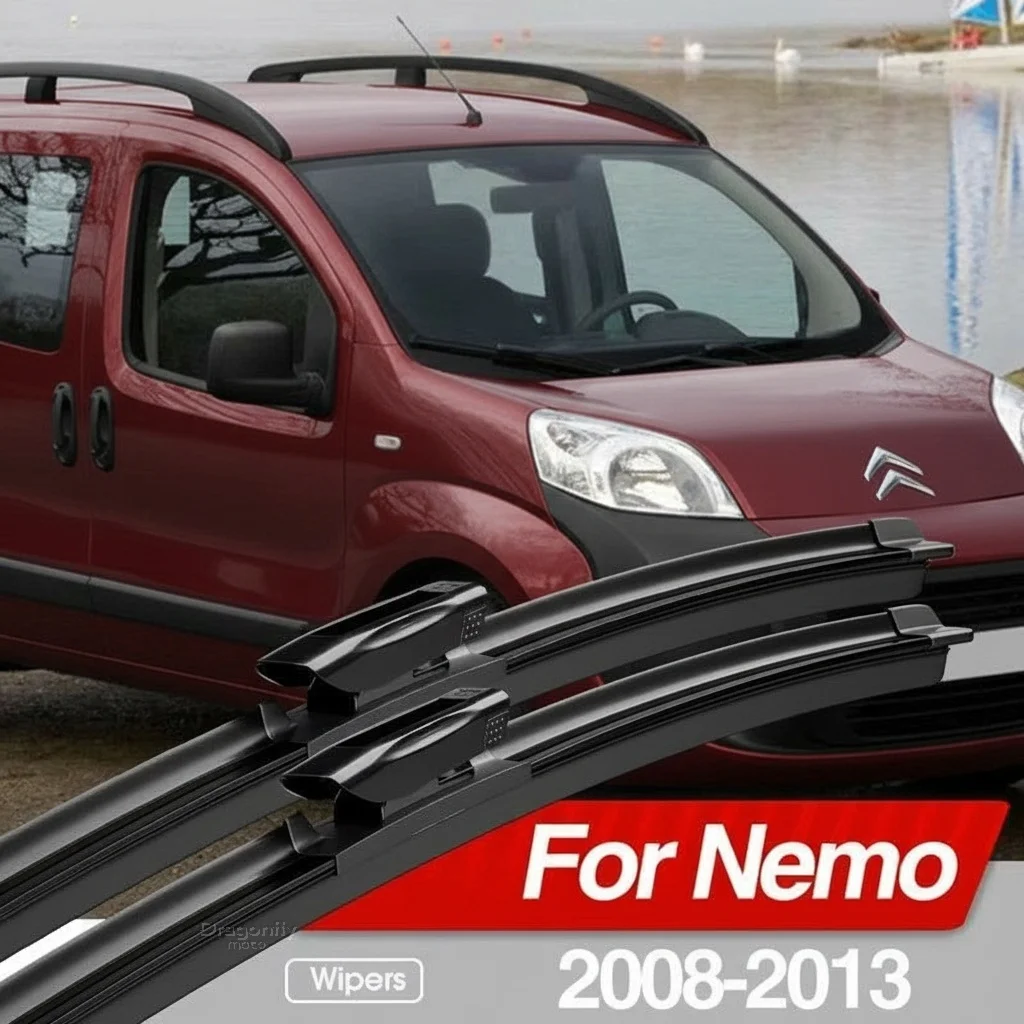 

Для Citroen Nemo 2008-2013: Комплект из 2 щеток стеклоочистителя лобового стекла, аксессуары для окон 2009, 2010, 2011, 2012 годов